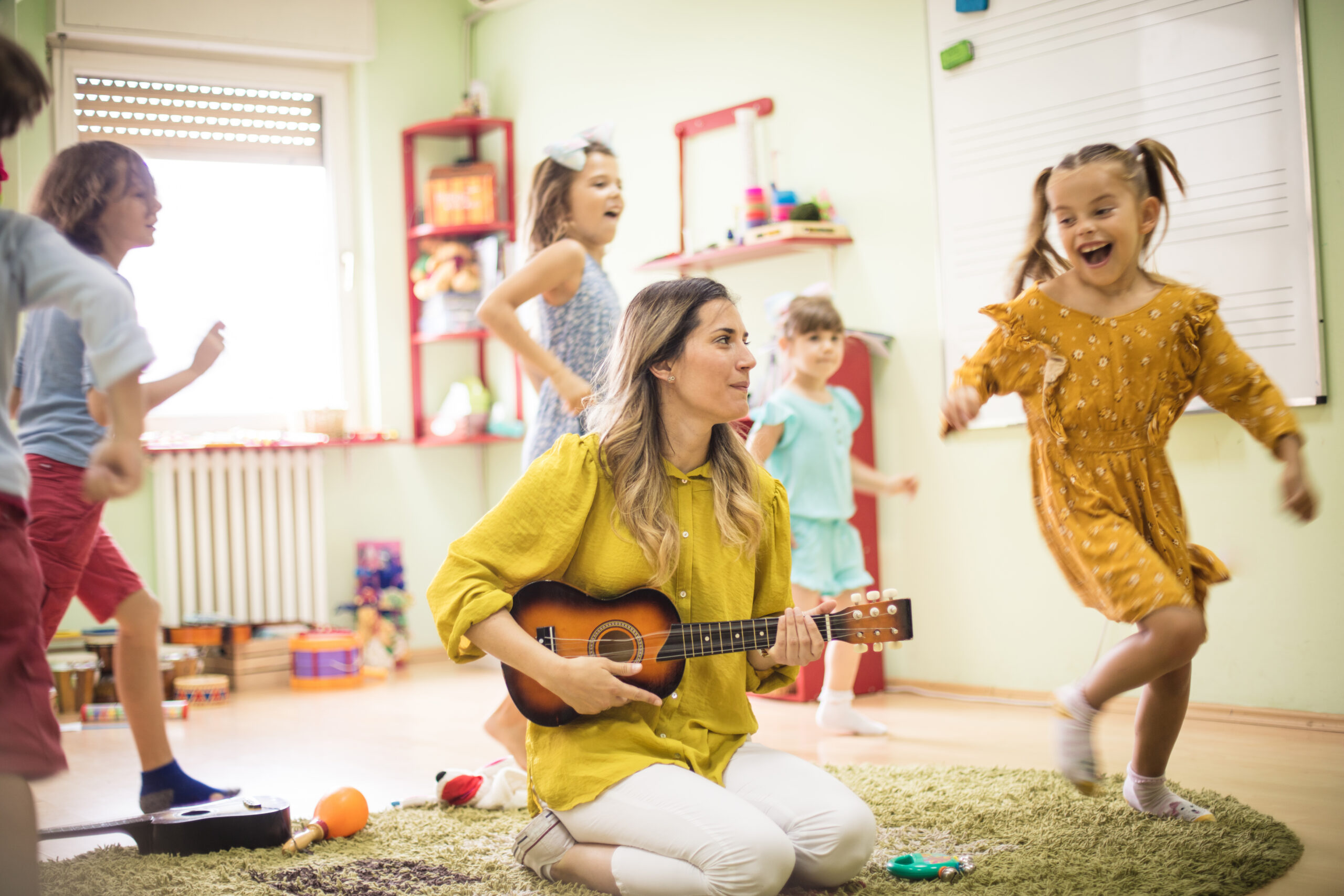 Great music for the dance. Children in music school.